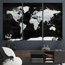 World Map Canvas Print – Framed Push Pin Wall Art, Color by MyGreatCanvas | Canvas Wall Art Prints | Photo Prints & Wall Decor