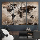 Black and White World Map Canvas Print – Framed Wall Art for by MyGreatCanvas | Canvas Wall Art Prints | Photo Prints & Wall Decor