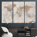 Detailed World Map Wall Art Canvas Print for Home and Office Decor by MyGreatCanvas | Canvas Wall Art Prints | Photo Prints & Wall Decor