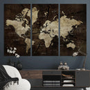 Blue World Map Canvas Wall Art – Framed Modern Travel Map by MyGreatCanvas | Canvas Wall Art Prints | Photo Prints & Wall Decor