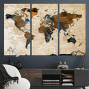 World Map Canvas Print – Framed Travel Map Wall Art for by MyGreatCanvas | Canvas Wall Art Prints | Photo Prints & Wall Decor