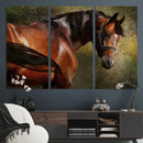 Majestic Brown Horse Wall Art Canvas Print – Framed