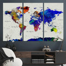 Vintage World Map Canvas Wall Art – Framed Travel Map with by MyGreatCanvas | Canvas Wall Art Prints | Photo Prints & Wall Decor