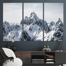 Snowy Mountain Range Canvas Print, Alpine Peaks Landscape by MyGreatCanvas | Canvas Wall Art Prints | Photo Prints & Wall Decor