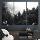 Black White Forest Wall Art Canvas Print, Misty Pine Tree by MyGreatCanvas | Canvas Wall Art Prints | Photo Prints & Wall Decor