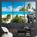 Barbados Beach Wall Art Canvas Print, Palm Tree Ocean by MyGreatCanvas | Canvas Wall Art Prints | Photo Prints & Wall Decor
