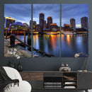 Boston Wall Art Canvas Print, Boston City Downtown Night by MyGreatCanvas | Canvas Wall Art Prints | Photo Prints & Wall Decor