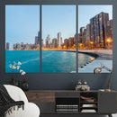 Chicago Wall Art Canvas Print, Chicago City Downtown Night by MyGreatCanvas | Canvas Wall Art Prints | Photo Prints & Wall Decor