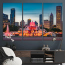 Chicago Wall Art Canvas Print - Chicago City Downtown Night by MyGreatCanvas | Canvas Wall Art Prints | Photo Prints & Wall Decor