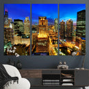 Chicago Wall Art Canvas Print - Chicago City Downtown Night by MyGreatCanvas | Canvas Wall Art Prints | Photo Prints & Wall Decor