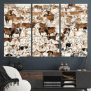 Large Longhorn Wall Art Canvas Print - Abstract Cow Animal by MyGreatCanvas | Canvas Wall Art Prints | Photo Prints & Wall Decor