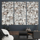 Abstract Texas Cow Wall Art Canvas Print - Farm Longhorn by MyGreatCanvas | Canvas Wall Art Prints | Photo Prints & Wall Decor