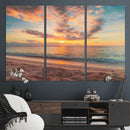 Sunset Beach Wall Art Canvas Print – Soft Coastal by MyGreatCanvas | Canvas Wall Art Prints | Photo Prints & Wall Decor