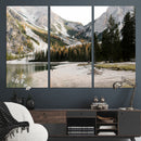 Lake Braies Alpine Landscape Wall Art Canvas Print, by MyGreatCanvas | Canvas Wall Art Prints | Photo Prints & Wall Decor
