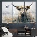 Abstract Highland Cow Animal Wall Art Canvas Print by MyGreatCanvas | Canvas Wall Art Prints | Photo Prints & Wall Decor