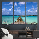Caribbean Ocean Pier Seascape Wall Art Canvas Print, by MyGreatCanvas | Canvas Wall Art Prints | Photo Prints & Wall Decor