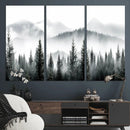 Misty Pine Forest Mountain Landscape Wall Art Canvas Print by MyGreatCanvas | Canvas Wall Art Prints | Photo Prints & Wall Decor