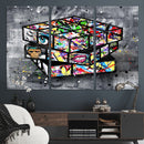 Graffiti Cube Abstract Street Art Wall Art Canvas Print by MyGreatCanvas | Canvas Wall Art Prints | Photo Prints & Wall Decor