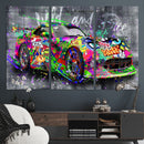 Graffiti Sports Car Street Art Wall Art Canvas Print, by MyGreatCanvas | Canvas Wall Art Prints | Photo Prints & Wall Decor