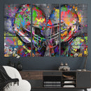 Graffiti Football Helmets Wall Art Canvas Print, Urban by MyGreatCanvas | Canvas Wall Art Prints | Photo Prints & Wall Decor