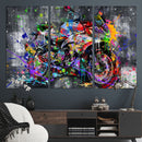 Graffiti Motorcycle Wall Art Canvas Print, Urban Street Art by MyGreatCanvas | Canvas Wall Art Prints | Photo Prints & Wall Decor