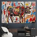 Texas Bull Wall Art Canvas Print, Abstract Graffiti Bull by MyGreatCanvas | Canvas Wall Art Prints | Photo Prints & Wall Decor