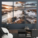Rocky Coast Ocean Sunset Wall Art Canvas Print, Dramatic by MyGreatCanvas | Canvas Wall Art Prints | Photo Prints & Wall Decor