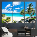 Tropical Beach Wall Art Canvas Print, Palm Tree Ocean by MyGreatCanvas | Canvas Wall Art Prints | Photo Prints & Wall Decor