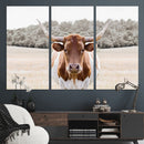 Texas Longhorn Bull Wall Art Canvas Print, Rustic Western by MyGreatCanvas | Canvas Wall Art Prints | Photo Prints & Wall Decor