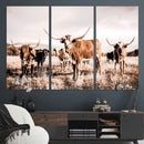 Texas Longhorn Cattle Wall Art Canvas Print, Sepia Western by MyGreatCanvas | Canvas Wall Art Prints | Photo Prints & Wall Decor