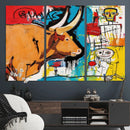 Basquiat Style Bull Graffiti Wall Art Canvas Print, Street by MyGreatCanvas | Canvas Wall Art Prints | Photo Prints & Wall Decor