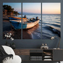 Coastal Fishing Boats Wall Art Canvas Print, Sunset Beach by MyGreatCanvas | Canvas Wall Art Prints | Photo Prints & Wall Decor