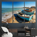 Coastal Fishing Boats Wall Art Canvas Print, Sunset Beach by MyGreatCanvas | Canvas Wall Art Prints | Photo Prints & Wall Decor