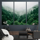 Misty Pine Forest Wall Art Canvas Print, Foggy Evergreen by MyGreatCanvas | Canvas Wall Art Prints | Photo Prints & Wall Decor