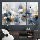 Large Abstract Flowers Wall Art Canvas Print – Gold and Blue by MyGreatCanvas | Canvas Wall Art Prints | Photo Prints & Wall Decor