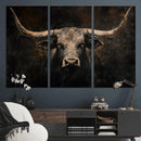 Vintage Longhorn Bull Wall Art Canvas Print – Rustic Western by MyGreatCanvas | Canvas Wall Art Prints | Photo Prints & Wall Decor