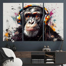 Dj Monkey Wall Art Canvas Print – Colorful Pop Art Banksy by MyGreatCanvas | Canvas Wall Art Prints | Photo Prints & Wall Decor