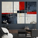 Navy Red Abstract Wall Art Canvas Print, Modern Luxury by MyGreatCanvas | Canvas Wall Art Prints | Photo Prints & Wall Decor