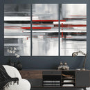 Gray Red Abstract Wall Art Canvas Print, Modern Abstract by MyGreatCanvas | Canvas Wall Art Prints | Photo Prints & Wall Decor