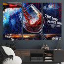 Red Wine Splash Abstract Wall Art Canvas Print, Modern Wine by MyGreatCanvas | Canvas Wall Art Prints | Photo Prints & Wall Decor