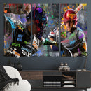 Graffiti Baseball Player Street Art Wall Art Canvas Print by MyGreatCanvas | Canvas Wall Art Prints | Photo Prints & Wall Decor