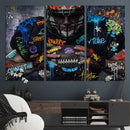 Graffiti American Football Player Street Art Wall Art Canvas by MyGreatCanvas | Canvas Wall Art Prints | Photo Prints & Wall Decor