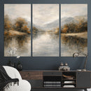 Neutral Abstract River Landscape Wall Art Canvas Print by MyGreatCanvas | Canvas Wall Art Prints | Photo Prints & Wall Decor