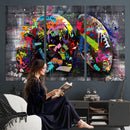 Graffiti American Football Helmet Street Art Wall Art Canvas