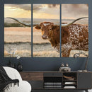 Texas Longhorn Wall Art Canvas Print, Western Ranch Bull by MyGreatCanvas | Canvas Wall Art Prints | Photo Prints & Wall Decor