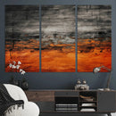 Black Orange Abstract Wall Art Canvas Print Modern Textured by MyGreatCanvas | Canvas Wall Art Prints | Photo Prints & Wall Decor