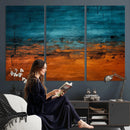 Teal Orange Abstract Wall Art Canvas Print Modern Large by MyGreatCanvas | Canvas Wall Art Prints | Photo Prints & Wall Decor