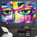 Colorful Abstract Face Wall Art Canvas Print – Modern Pop by MyGreatCanvas | Canvas Wall Art Prints | Photo Prints & Wall Decor