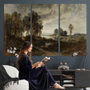 Adolf Dressler Landscape of the Oder River Wall Art Canvas