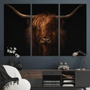 Highland Cow Wall Art Canvas Print – Moody Dark Rustic by MyGreatCanvas | Canvas Wall Art Prints | Photo Prints & Wall Decor